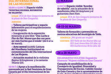 Acto en Telde por el 8M/TA y Francisco Javier Santana.